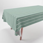 Minimal Arch XXXVII Natural Green Modern Geometric Lines Tablecloth Gallery Image 1