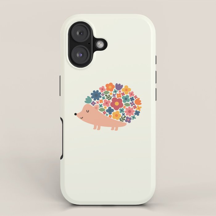 Floral Hedgehog iPhone Case Gallery Image 1