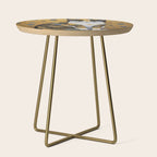 Pretty Klimt Cat with Gold Jewelry Side Table Gallery Image 1