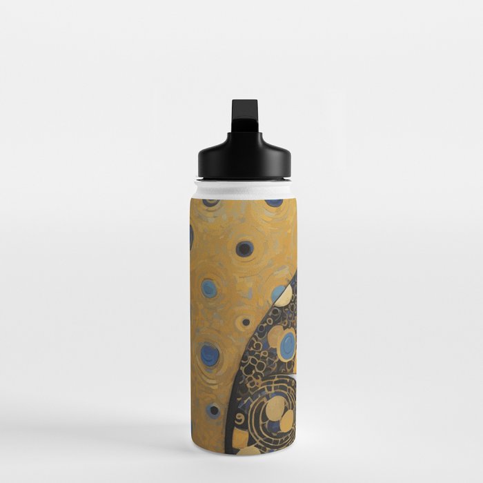 Pretty Klimt Cat with Gold Jewelry Water Bottle Gallery Image 3