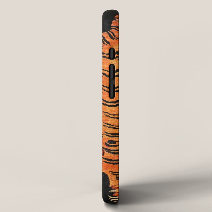 Tibetan Antique Tiger Rug Print iPhone Case Gallery Image 2