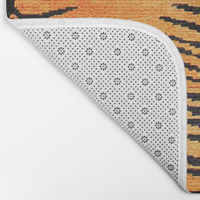 Tibetan Antique Tiger Rug Print Bath Mat Gallery Image 2
