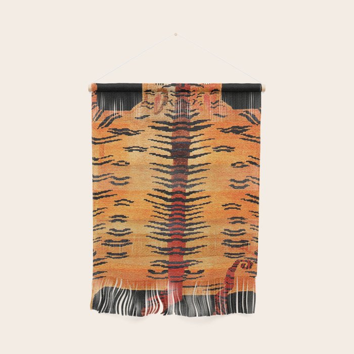 Tibetan Antique Tiger Rug Print Wall Hanging Gallery Image 1