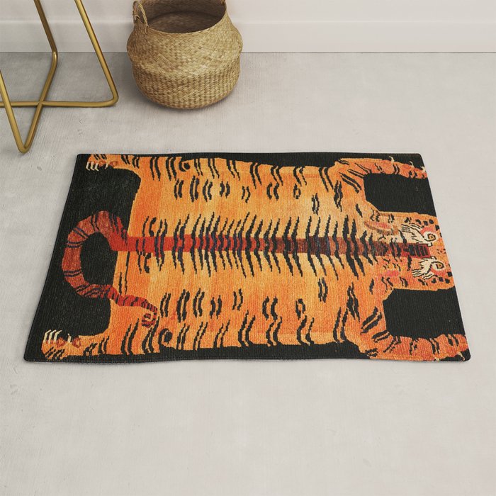 Tibetan Antique Tiger Rug Print Rug Gallery Image 1