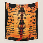 Tibetan Antique Tiger Rug Print Wall Tapestry Gallery Image 4