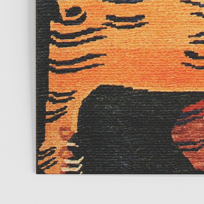 Tibetan Antique Tiger Rug Print Poster Gallery Image 3