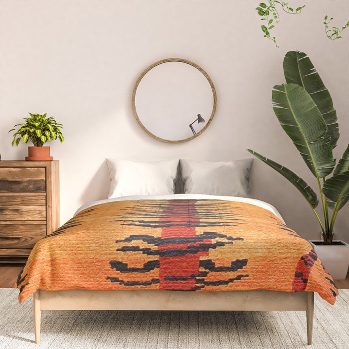Tibetan Antique Tiger Rug Print Comforter Gallery Image 3