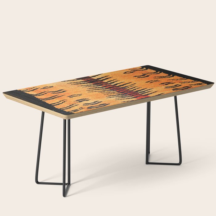 Tibetan Antique Tiger Rug Print Coffee Table Gallery Image 1