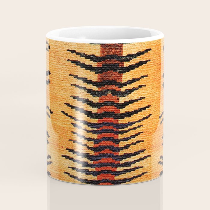 Tibetan Antique Tiger Rug Print Coffee Mug Gallery Image 4