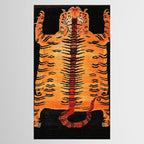 Tibetan Antique Tiger Rug Print Tablecloth Gallery Image 2