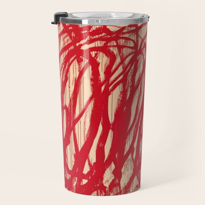 cy twombly red line Travel Mug Gallery Image 3
