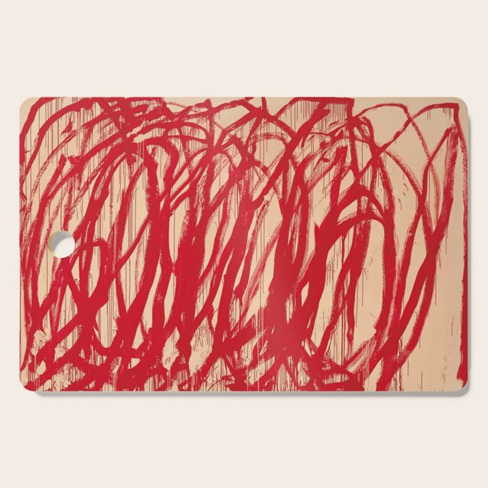cy twombly red line Cutting Board Gallery Image 1