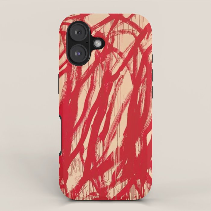 cy twombly red line iPhone Case Gallery Image 1