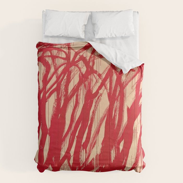 cy twombly red line Comforter Gallery Image 6