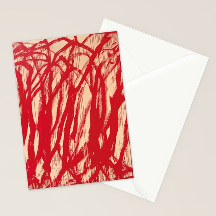 cy twombly red line Stationery Card Gallery Image 2
