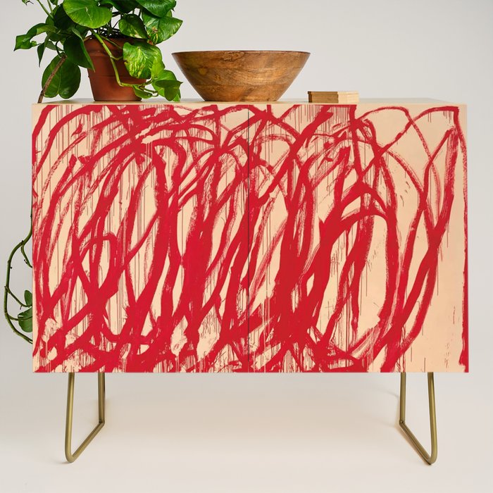 cy twombly red line Credenza Gallery Image 1