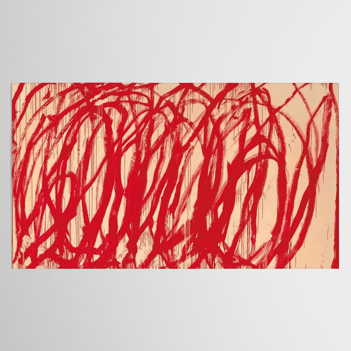 cy twombly red line Tablecloth Gallery Image 2
