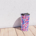 Blossom Pattern â Indigo & Pink Travel Mug Gallery Image 4