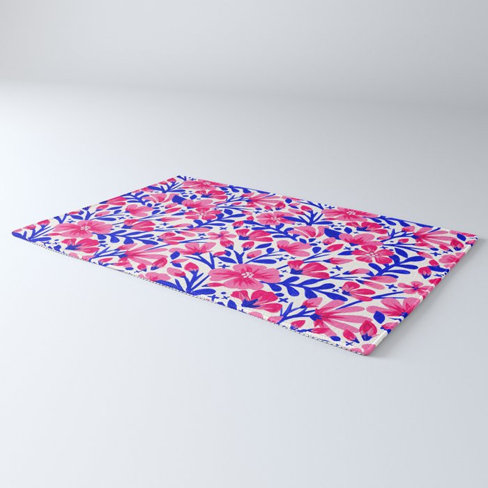 Blossom Pattern â Indigo & Pink Rug Gallery Image 3