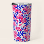 Blossom Pattern â Indigo & Pink Travel Mug Gallery Image 3