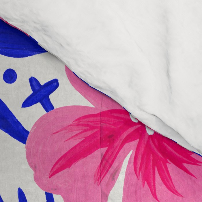 Blossom Pattern â Indigo & Pink Comforter Gallery Image 4
