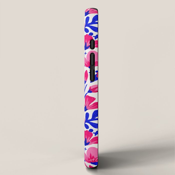 Blossom Pattern â Indigo & Pink iPhone Case Gallery Image 2