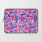 Blossom Pattern â Indigo & Pink Laptop Sleeve Gallery Image 1