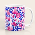 Blossom Pattern â Indigo & Pink Coffee Mug Gallery Image 1