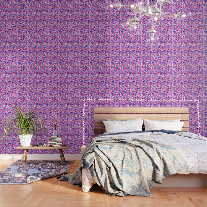 Blossom Pattern â Indigo & Pink Wallpaper Gallery Image 3