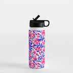 Blossom Pattern â Indigo & Pink Water Bottle Gallery Image 1