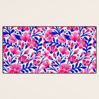 Blossom Pattern â Indigo & Pink Desk Mat Gallery Image 3