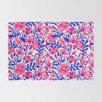 Blossom Pattern â Indigo & Pink Rug Gallery Image 2