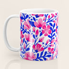 Blossom Pattern â Indigo & Pink Coffee Mug Gallery Image 3