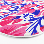 Blossom Pattern â Indigo & Pink Bath Mat Gallery Image 3