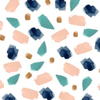 Terrazzo (turquoise, navy, pink & gold) Coffee Mug Gallery Image 2