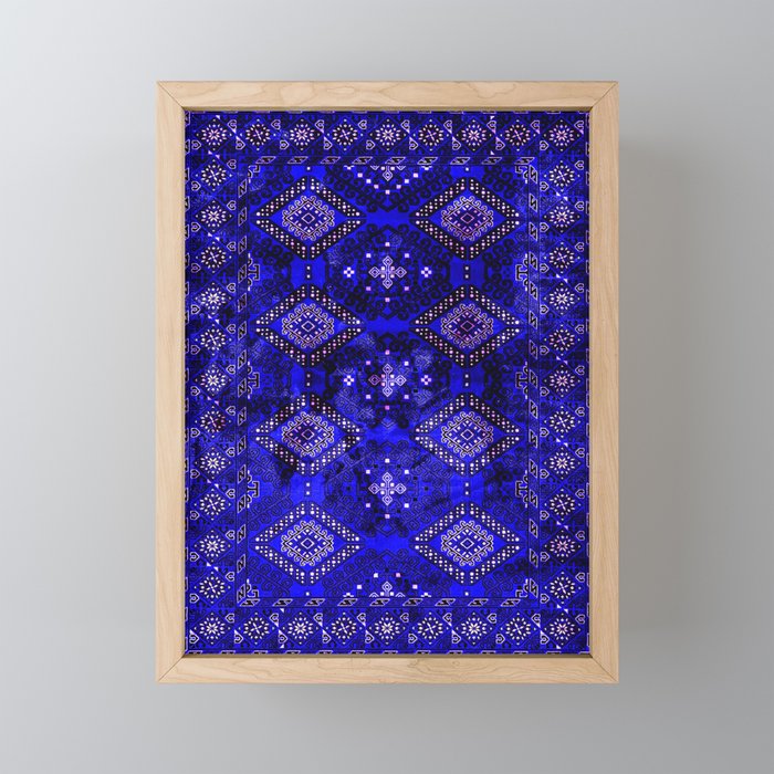 Oriental Opulence: Royal Blue Velvet Moroccan Majesty Mini Art Print Gallery Image 1