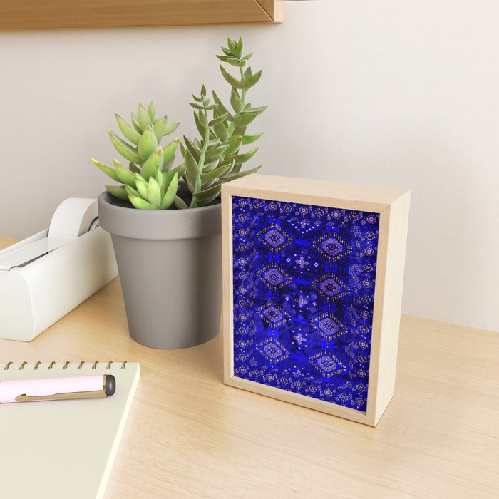 Oriental Opulence: Royal Blue Velvet Moroccan Majesty Mini Art Print Gallery Image 2