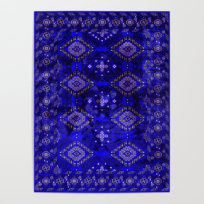 Oriental Opulence: Royal Blue Velvet Moroccan Majesty Poster Gallery Image 1