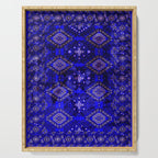 Oriental Opulence: Royal Blue Velvet Moroccan Majesty Serving Tray Gallery Image 1