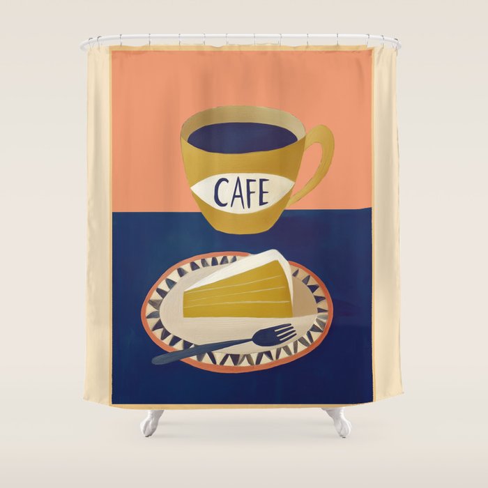 Coffee with Cake Shower Curtain Gallery Image 1