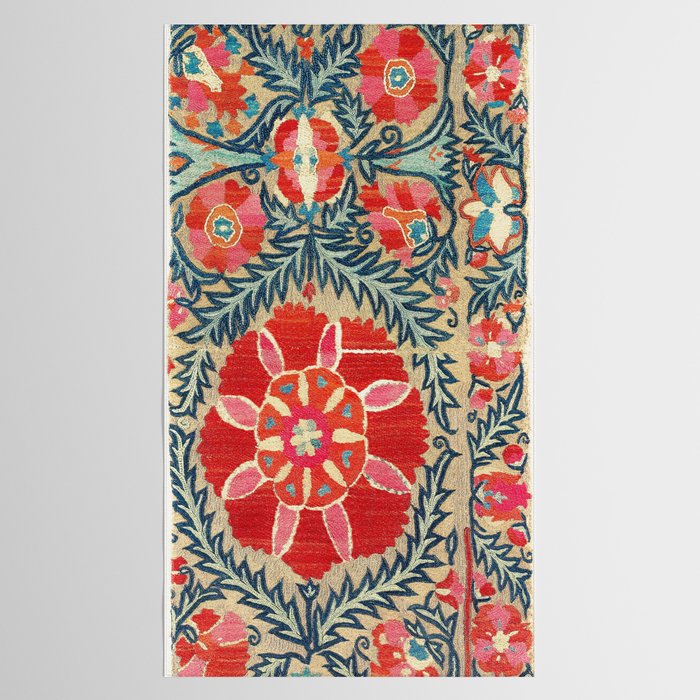 18th Century Suzani Fragment Print Tablecloth Gallery Image 2