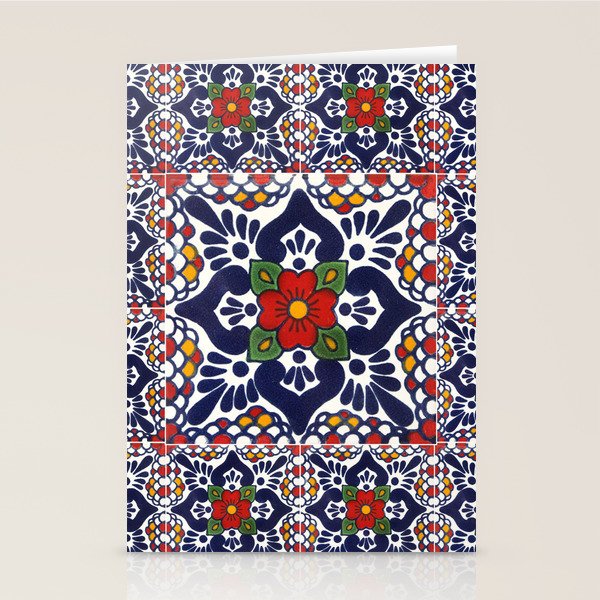 talavera mexican tile pattern Stationery Card Gallery Image 2