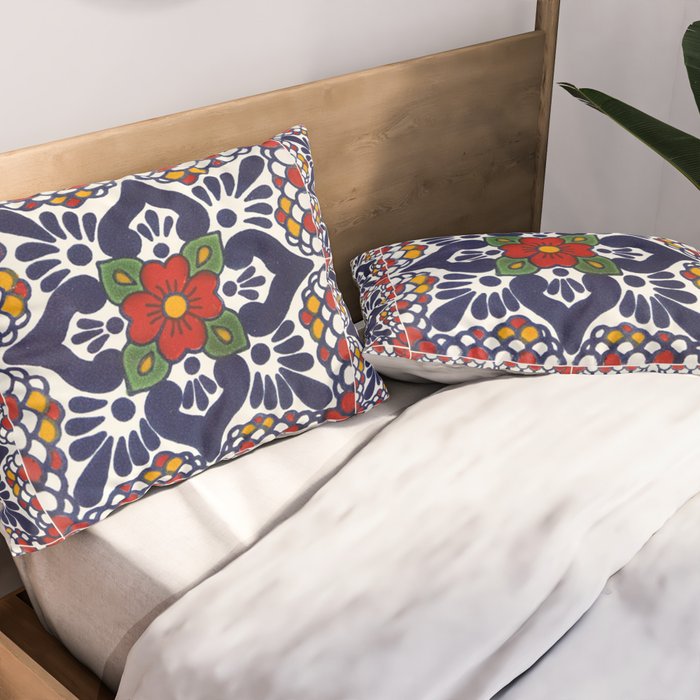 talavera mexican tile pattern Pillow Sham Gallery Image 2