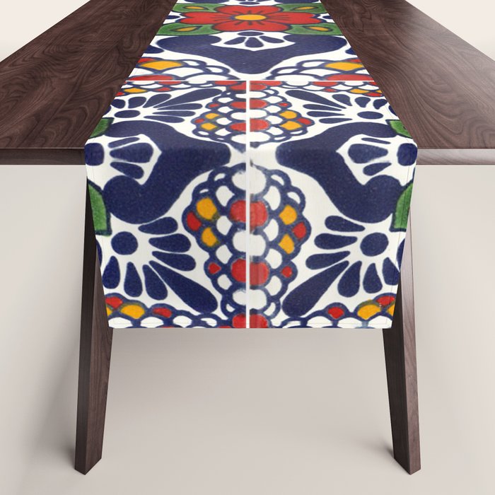 talavera mexican tile pattern Table Runner Gallery Image 1