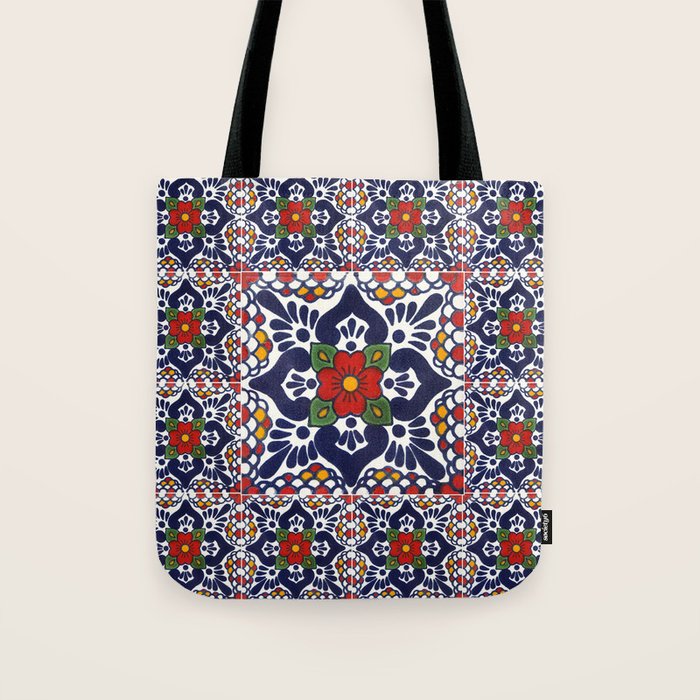 talavera mexican tile pattern Tote Bag Gallery Image 1