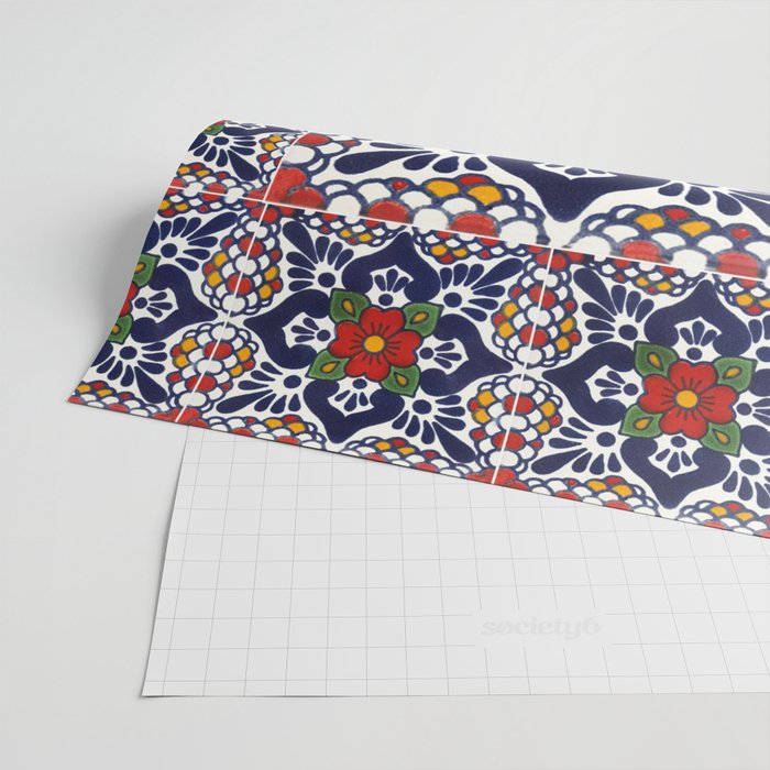 talavera mexican tile pattern Wrapping Paper Gallery Image 2