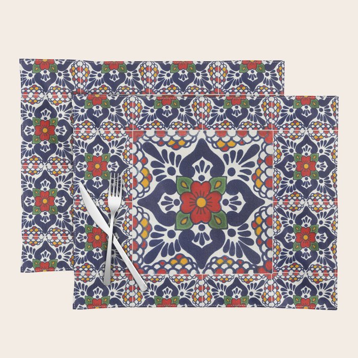 talavera mexican tile pattern Placemat Gallery Image 1