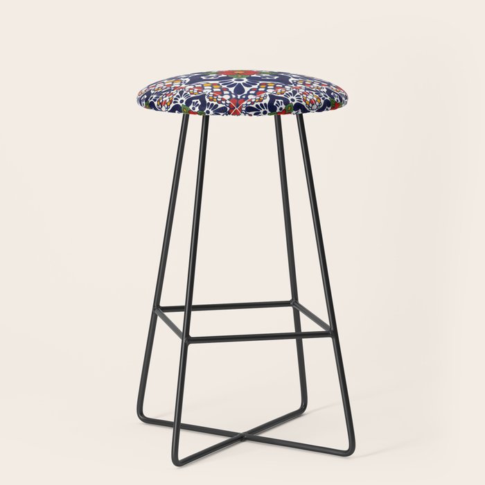 talavera mexican tile pattern Stool Gallery Image 1