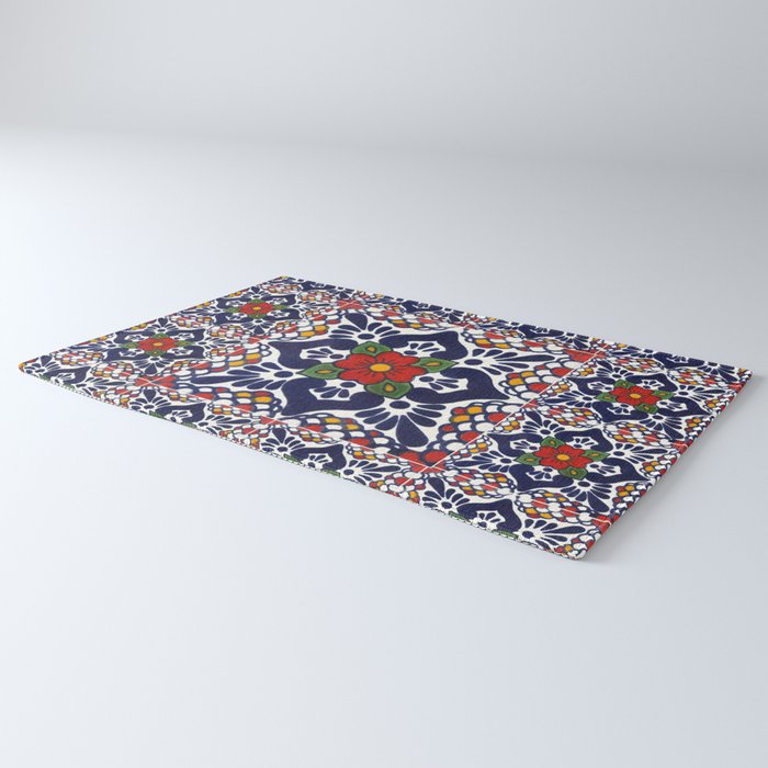 talavera mexican tile pattern Rug Gallery Image 3