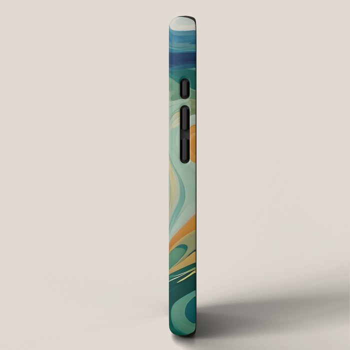 Tangerblue Waves iPhone Case Gallery Image 2